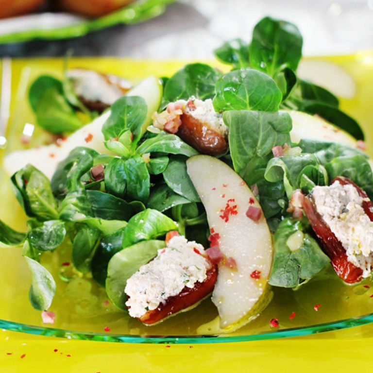 Datteln Feldsalat mit Datteln